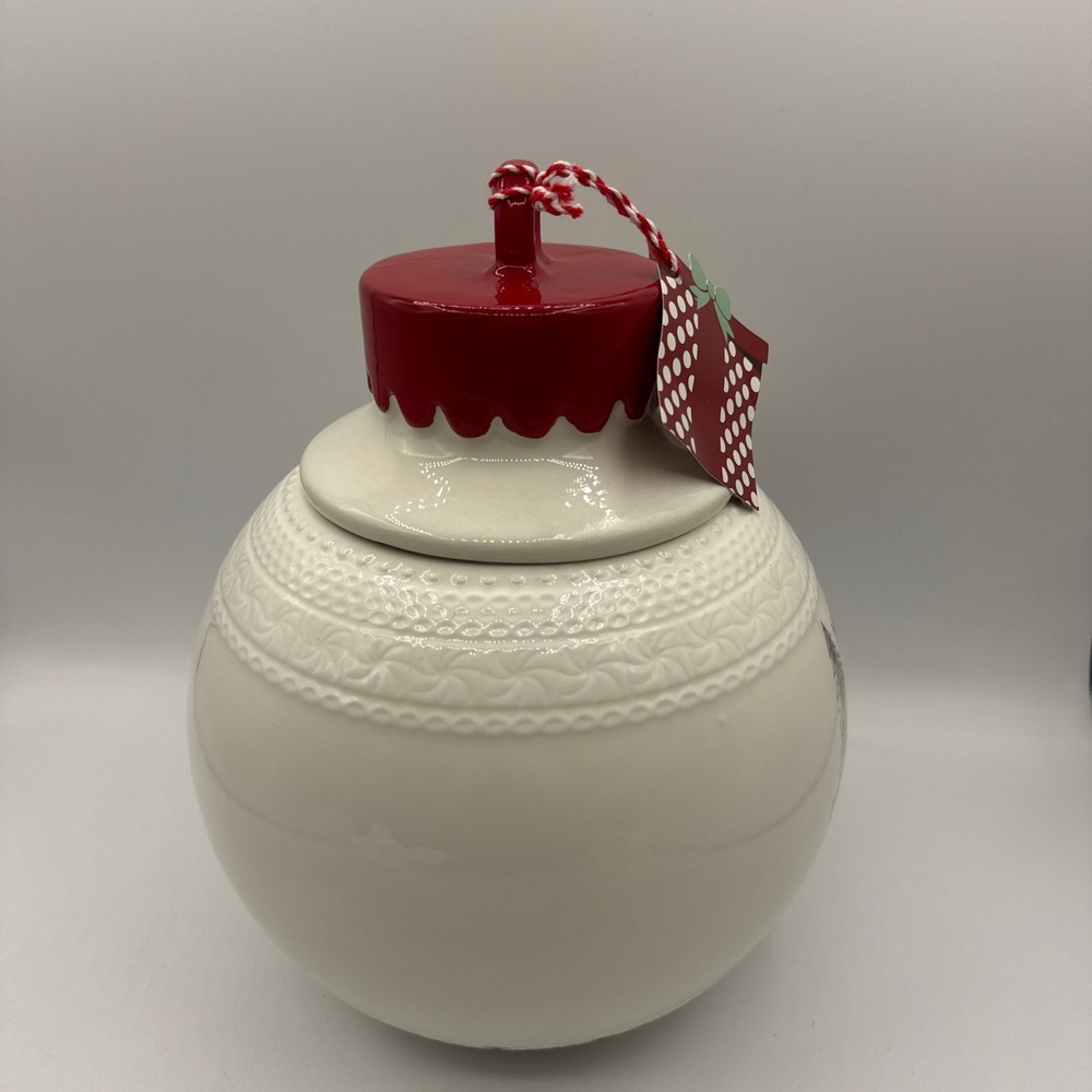 10 Strawberry Street Christmas Cookie Jar Barn Merry & Bright Ornament Farmhouse - Picture 8 of 16